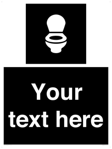 Custom information: black panel wc toilet